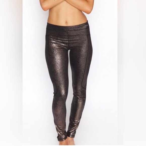 JOE'S JEANS Women's Off Duty Rhythm Bronze Metallic Leggings size L (z) - Picture 1 of 16